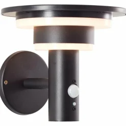 Luminaires Brilliant Applique murale d'extérieur Brilliant Garvina LED Noir, 1 lumière, Détecteur de mouvement