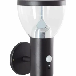 Luminaires Brilliant Applique murale d'extérieur Brilliant Tulip LED Noir, 1 lumière, Détecteur de mouvement