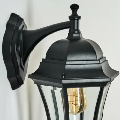 Luminaires Rustiques-hofstein Applique murale d'extérieur Etoe Noir, 1 lumière