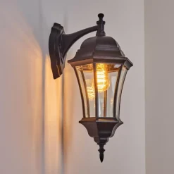 Luminaires Rustiques-hofstein Applique murale d'extérieur Etoe Noir, 1 lumière