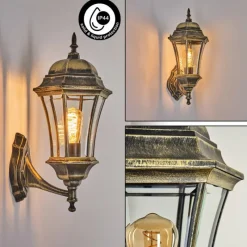 Luminaires Rustiques-hofstein Applique murale d'extérieur Etoe Brun, Or, 1 lumière