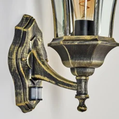 Luminaires Rustiques-hofstein Applique murale d'extérieur Etoe Brun, Or, 1 lumière, Détecteur de mouvement