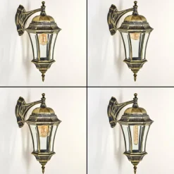 Luminaires Rustiques-hofstein Applique murale d'extérieur Etoe Brun, Or, 1 lumière