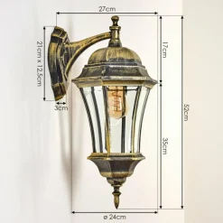 Luminaires Rustiques-hofstein Applique murale d'extérieur Etoe Brun, Or, 1 lumière