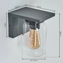 hofstein Applique murale d'extérieur Aquin Anthracite, 1 lumière