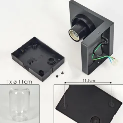hofstein Applique murale d'extérieur Aquin Anthracite, 1 lumière