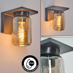 hofstein Applique murale d'extérieur Aquin Anthracite, 1 lumière