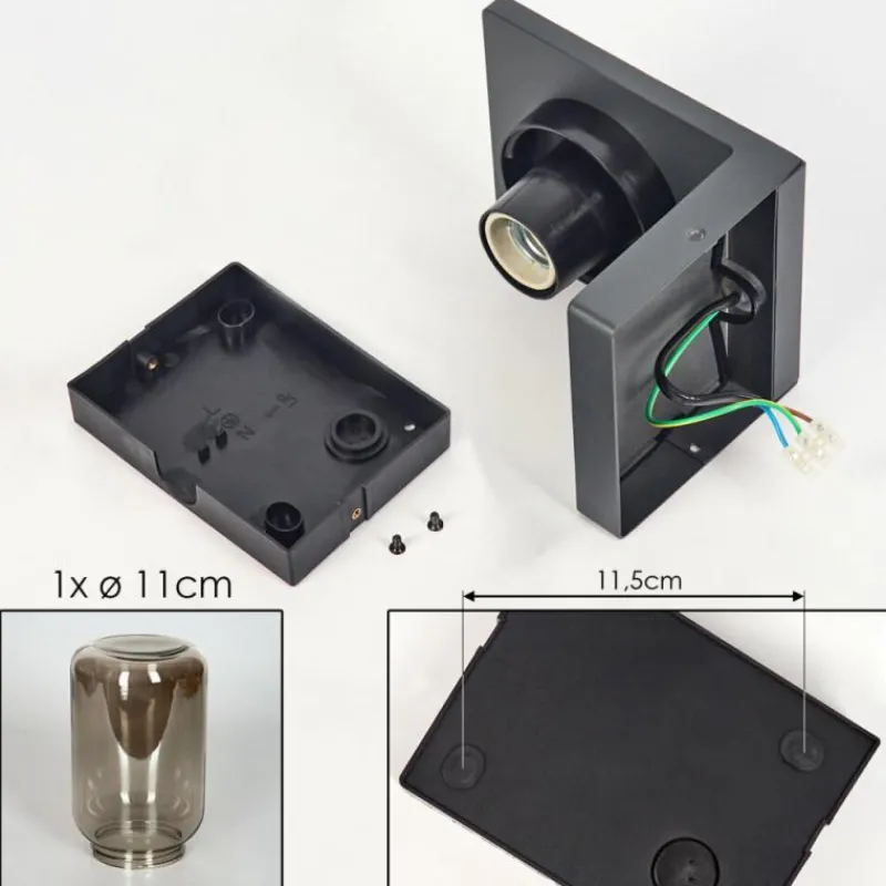 hofstein Applique murale d'extérieur Aquin Anthracite, 1 lumière