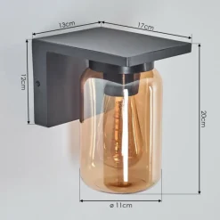 hofstein Applique murale d'extérieur Aquin Anthracite, 1 lumière