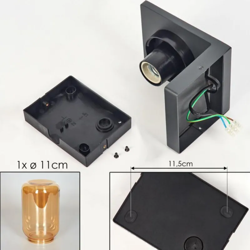 hofstein Applique murale d'extérieur Aquin Anthracite, 1 lumière