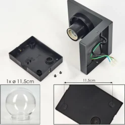 hofstein Applique murale d'extérieur Aquin Anthracite, 1 lumière