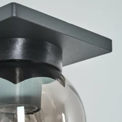 Suspension Verre Fumé-hofstein Applique murale d'extérieur Aquin Anthracite, 1 lumière