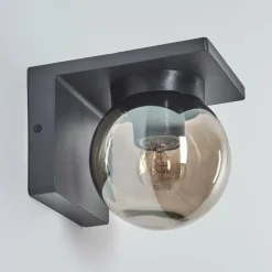 Suspension Verre Fumé-hofstein Applique murale d'extérieur Aquin Anthracite, 1 lumière