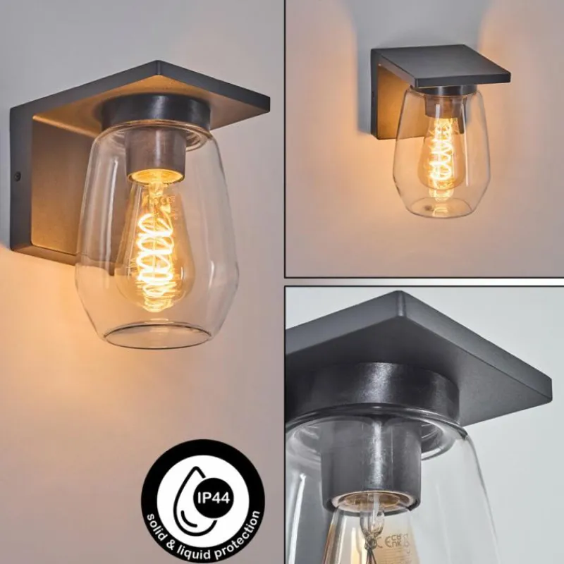 hofstein Applique murale d'extérieur Aquin Anthracite, 1 lumière