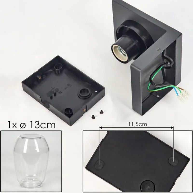 hofstein Applique murale d'extérieur Aquin Anthracite, 1 lumière