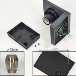 hofstein Applique murale d'extérieur Aquin Anthracite, 1 lumière