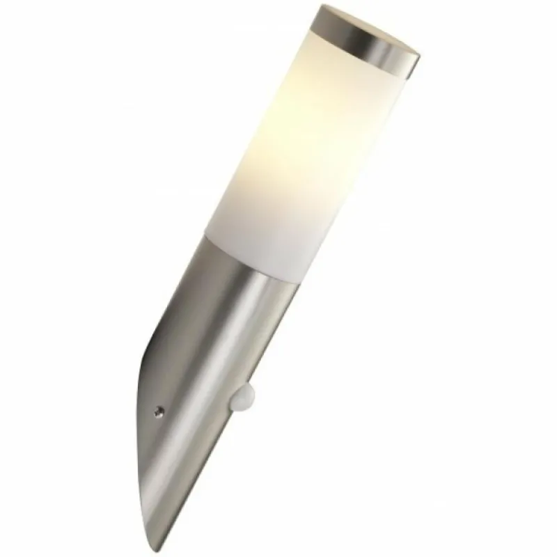 Luminaires Brilliant Applique murale d'extérieur Brilliant Chorus Acier inoxydable, 1 lumière, Détecteur de mouvement