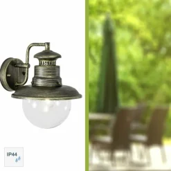 Luminaires Rustiques-Luminaires Brilliant Applique murale d'extérieur Brilliant Artu Noir, 1 lumière