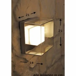 Luminaires Konstsmide Applique murale d'extérieur Konstsmide SANREMO LED Acier inoxydable, Transparent, 9 lumières