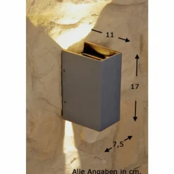 Luminaires Konstsmide Applique murale d'extérieur Konstsmide CREMONA LED Acier inoxydable, 2 lumières