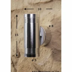 Luminaires Konstsmide Applique murale d'extérieur Konstsmide Monza LED Aluminium, Acier inoxydable, 6 lumières