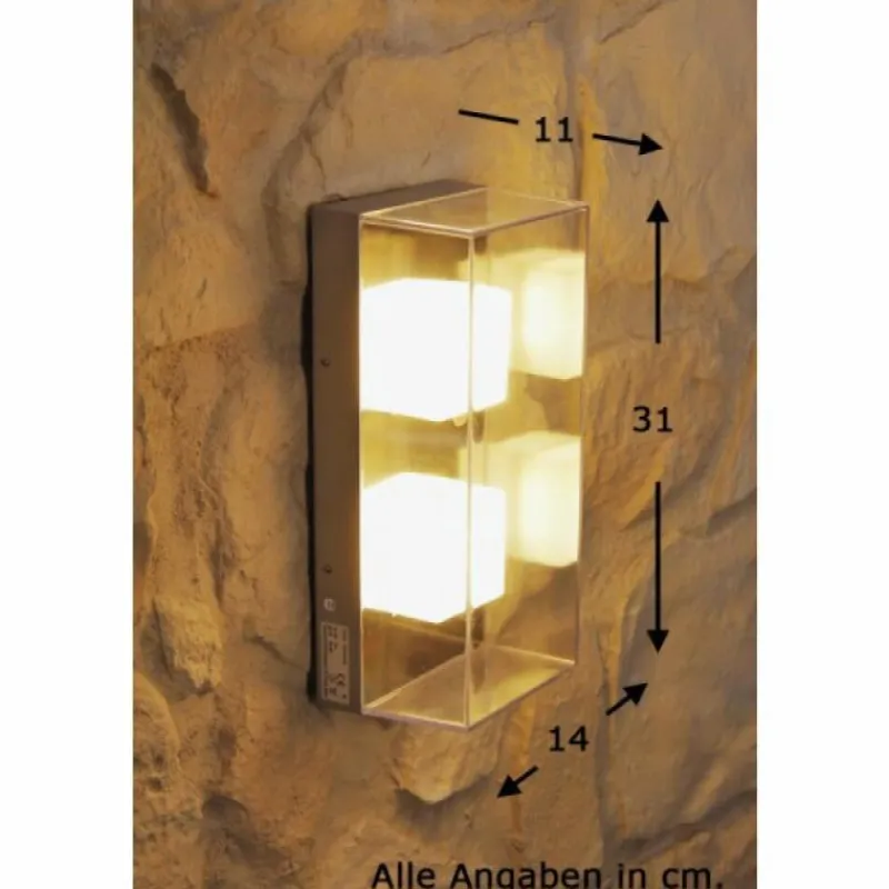 Luminaires Konstsmide Applique murale d'extérieur Konstsmide LED Acier inoxydable, Gris, 1 lumière