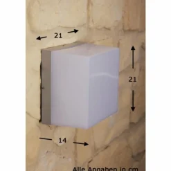 Luminaires Konstsmide Applique murale d'extérieur Konstsmide SANREO Acier inoxydable, Gris, Blanc, 1 lumière