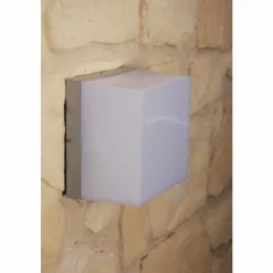 Luminaires Konstsmide Applique murale d'extérieur Konstsmide SANREO Acier inoxydable, Gris, Blanc, 1 lumière