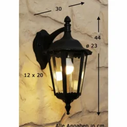 Luminaires Konstsmide Applique murale d'extérieur Konstsmide FIRENZE Noir, Transparent, 1 lumière