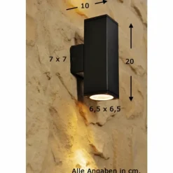 Luminaires Konstsmide Applique murale d'extérieur Konstsmide MONZA Anthracite, Noir, 1 lumière
