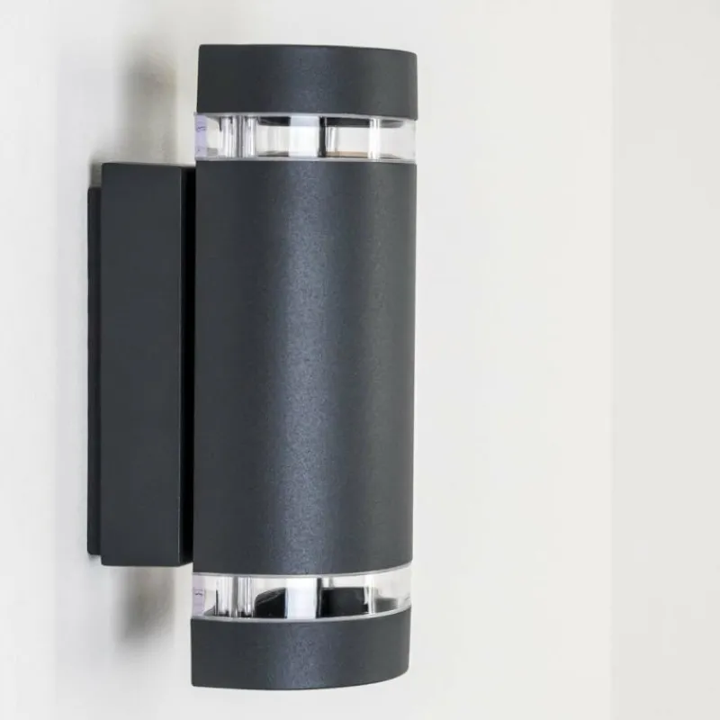 hofstein Applique murale d'extérieur Tagish Anthracite, 2 lumières