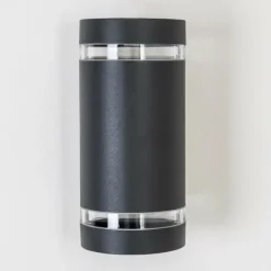 hofstein Applique murale d'extérieur Tagish Anthracite, 2 lumières