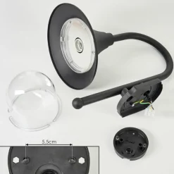 hofstein Applique murale d'extérieur Brilliant Berna Noir, 1 lumière