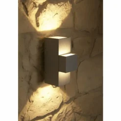 Luminaires Konstsmide Applique murale d'extérieur Konstsmide MONZA LED Acier inoxydable, 2 lumières