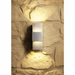 Luminaires Konstsmide Applique murale d'extérieur Konstsmide MONZA LED Acier inoxydable, 2 lumières