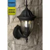 Luminaires Rabalux Applique murale d'extérieur Rabalux Milano Noir, Transparent, 1 lumière