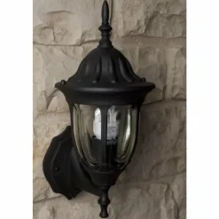 Luminaires Rabalux Applique murale d'extérieur Rabalux Milano Noir, Transparent, 1 lumière