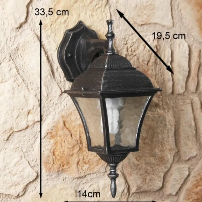 Luminaires Rabalux Applique murale d'extérieur Rabalux Toscana Noir