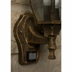 Lampes Dorées-Luminaires Rabalux Applique murale d'extérieur Rabalux Nizza Or, Laiton, Transparent