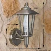 hofstein Applique murale d'extérieur Moskau Acier inoxydable, Transparent, 1 lumière