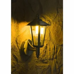 hofstein Applique murale d'extérieur Moskau Acier inoxydable, Transparent, 1 lumière