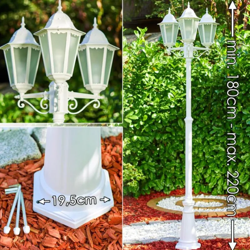 Luminaires Rustiques-hofstein Applique murale d'extérieur LED Lutec FOCUS Blanc, 3 lumières