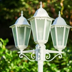 Luminaires Rustiques-hofstein Applique murale d'extérieur LED Lutec FOCUS Blanc, 3 lumières