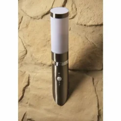 Luminaires Brilliant Applique murale d'extérieur Brilliant Bole Acier inoxydable, 1 lumière, Détecteur de mouvement