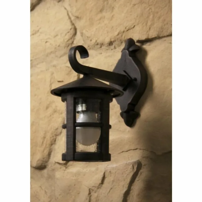 Luminaires Rustiques-Luminaires Brilliant Applique murale d'extérieur Brilliant Jordy Brun, Rouille, Noir, Transparent, 1 lumière