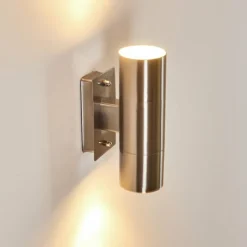 hofstein Applique murale d'extérieur Malaga Acier inoxydable, 2 lumières