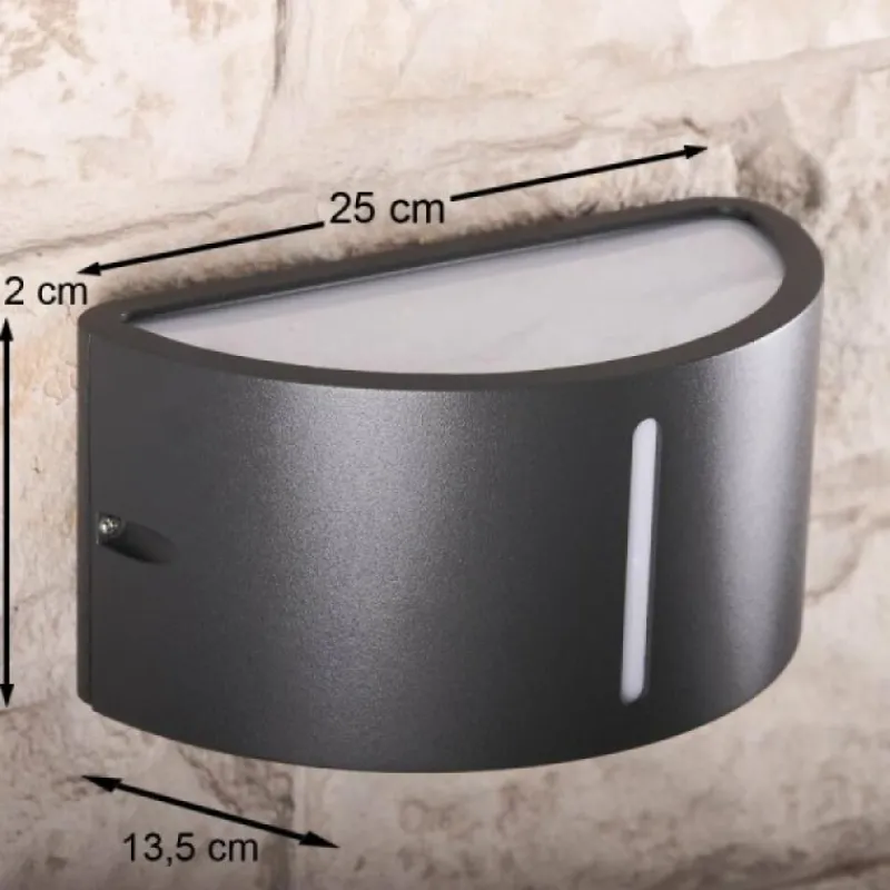 Luminaires Lutec Applique murale d'extérieur LUTEC BONN Anthracite, 1 lumière