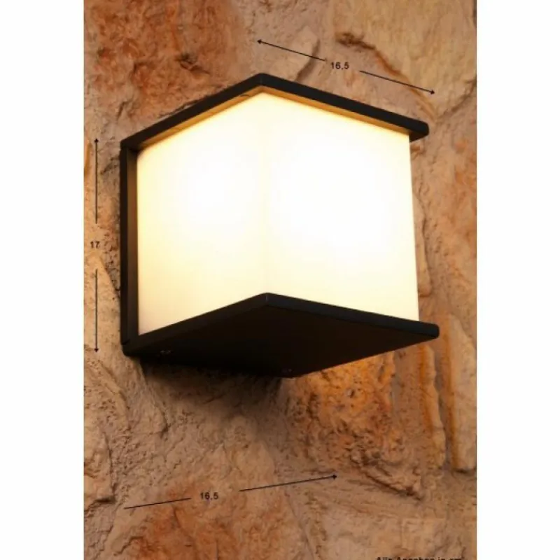 Luminaires Lutec Applique murale d'extérieur LUTEC CUBE Anthracite, 1 lumière