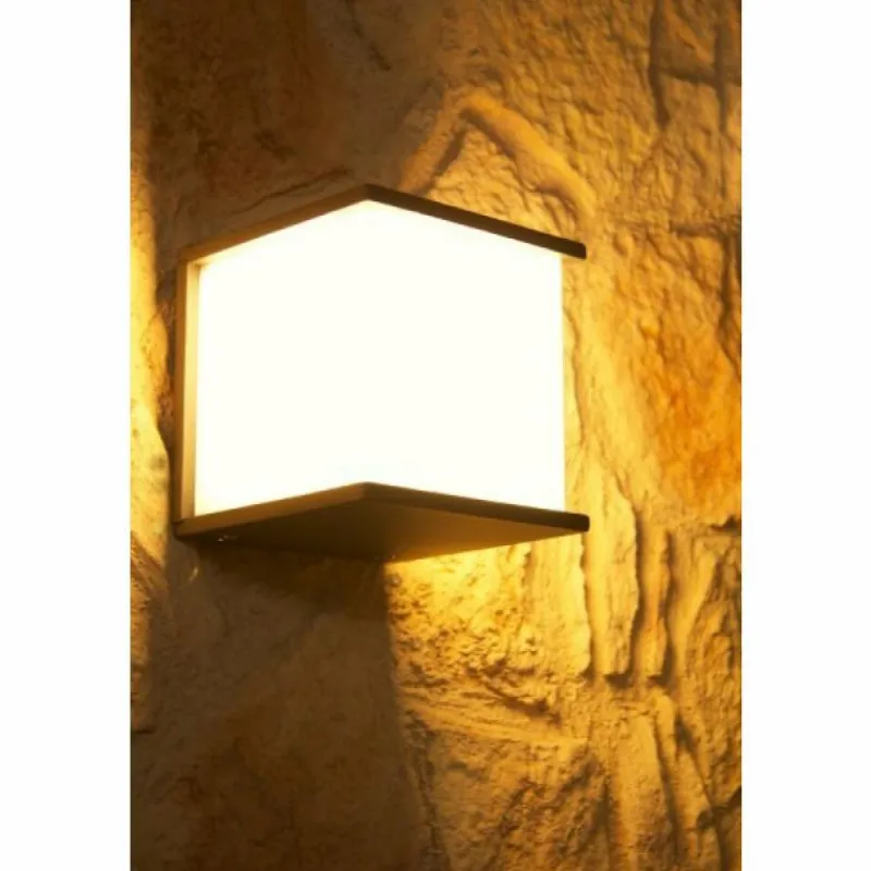 Luminaires Lutec Applique murale d'extérieur LUTEC CUBE Anthracite, 1 lumière