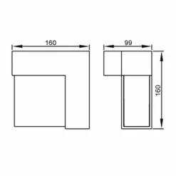 Luminaires Lutec Applique murale d'extérieur LUTEC GEOMETRY Argenté, 1 lumière